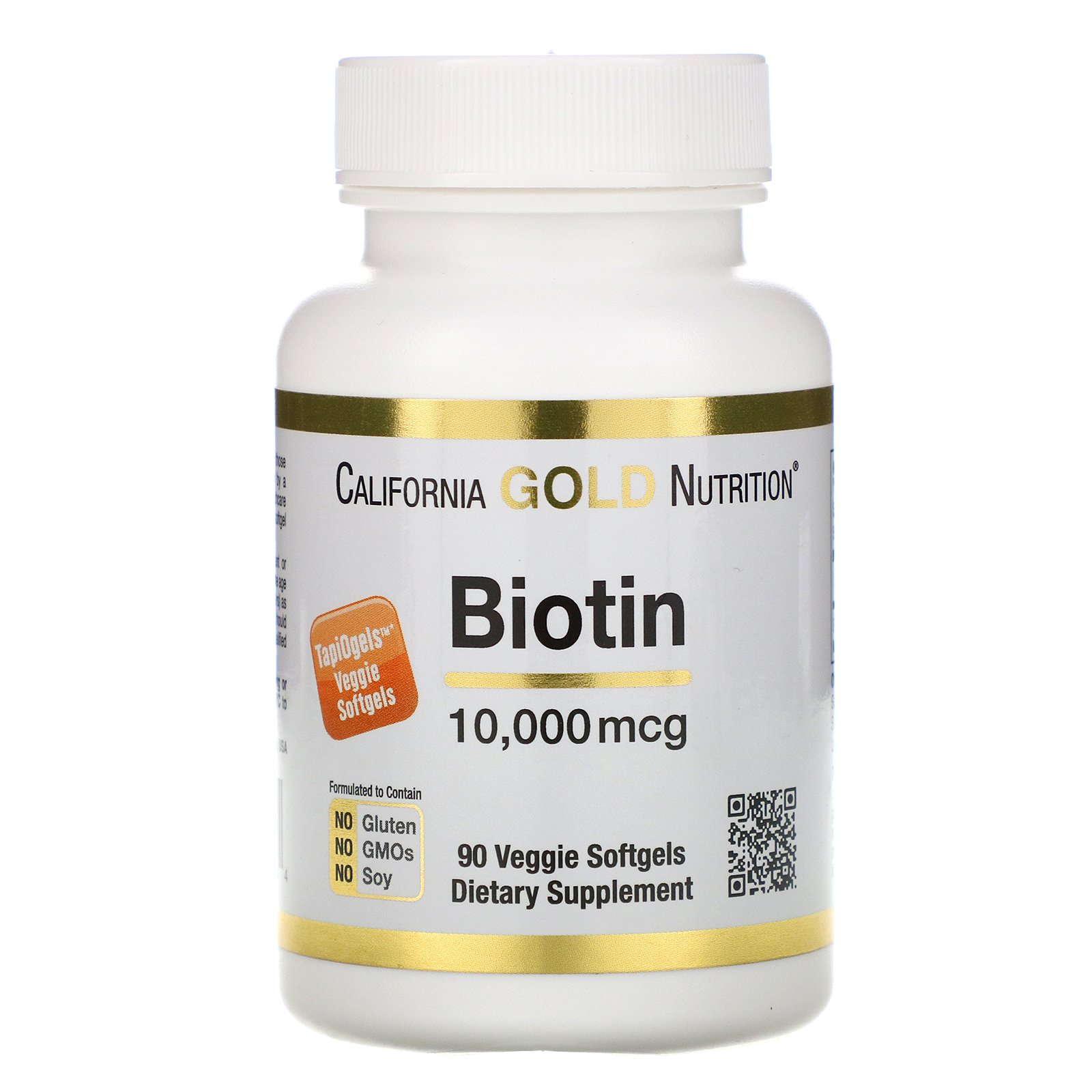 Comprar California Gold Nutrition, Biotina, 10.000 mcg, 90 Softgels Vegetais