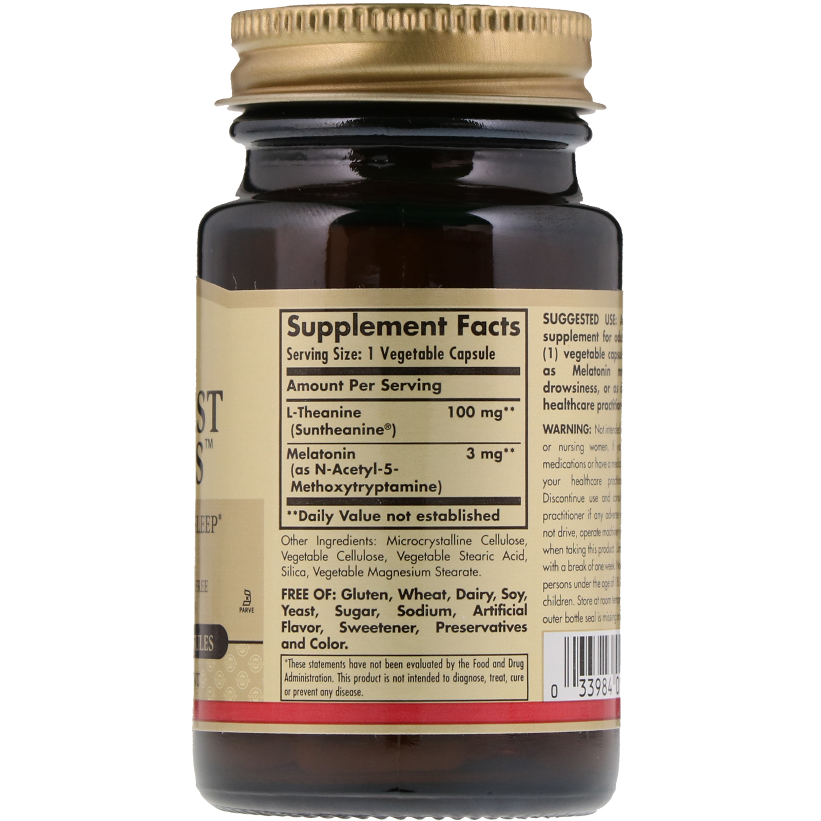 Comprar Solgar, Sweetest Dreams, 30 Vegetable Capsules - Imagem 2
