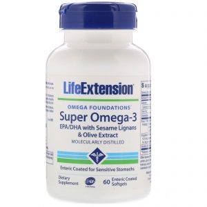 Comprar Life Extension, Omega Foundations, Super Omega-3, 60 Cápsulas Gelatinosas de Revestimento Entérico