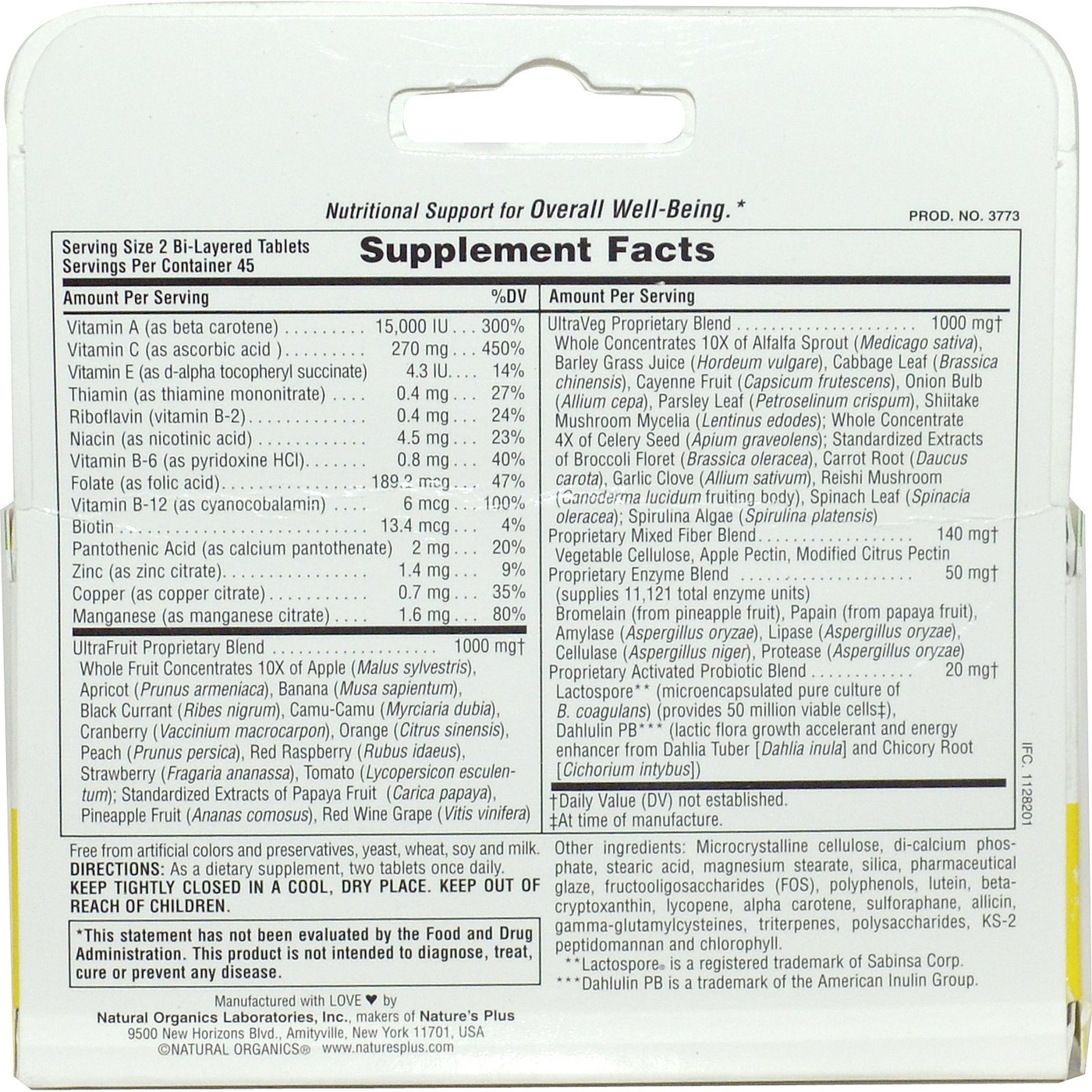 Comprar Nature's Plus, Ultra Juice® - Multivitamínico - 90 Tabletes - Imagem 2