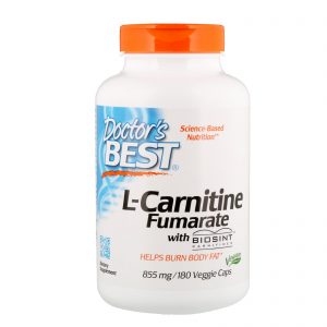 Comprar Doctor's Best, Fumarato L-Carnitina com Carnitinas Biosint, 855 mg, 180 Cápsulas Vegetais