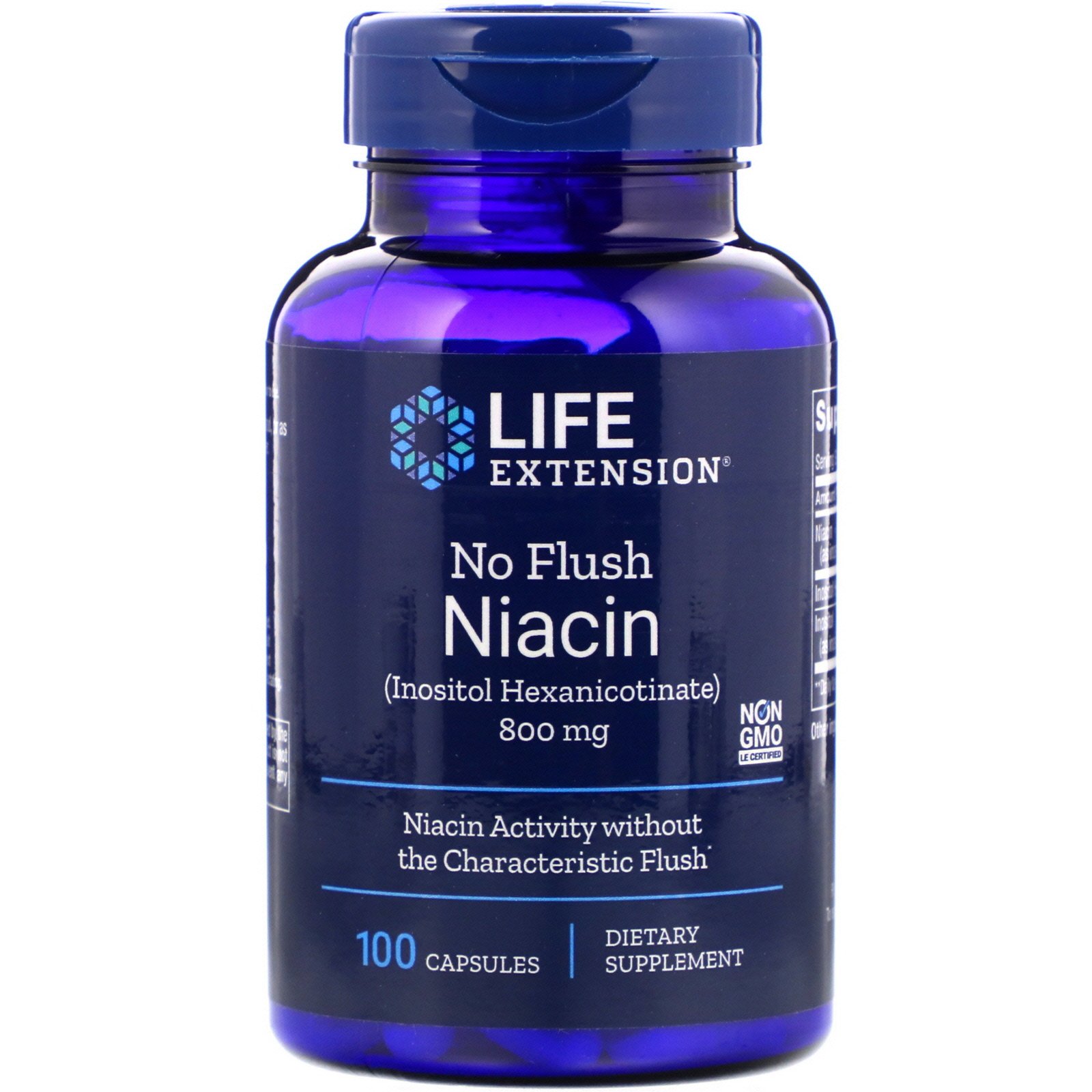 Comprar Life Extension, Niacina sem rubor, 800 mg, 100 cápsulas