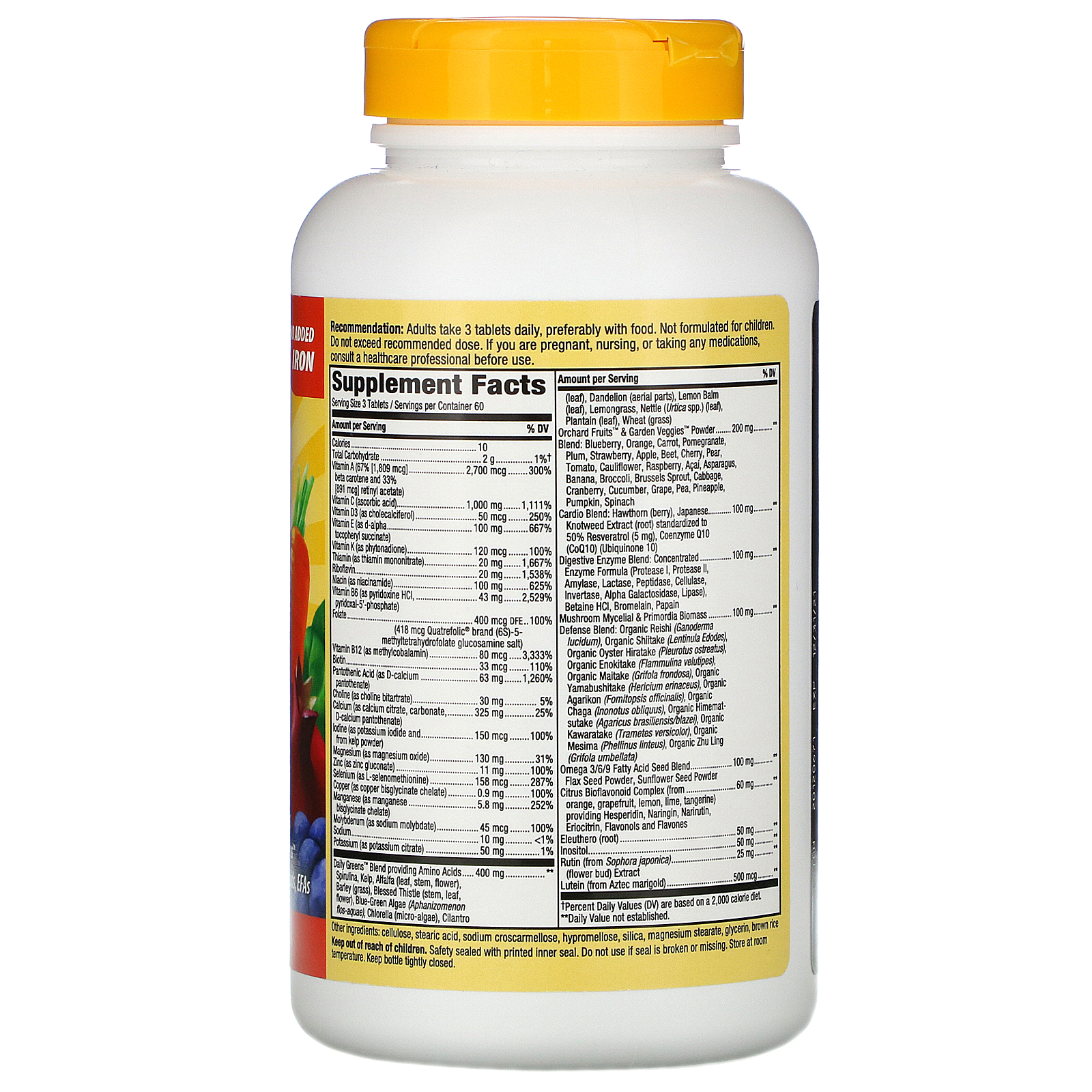 Comprar Nature's Way, Alive! Max3 Daily, Multivitamínico, Sem Adição de Ferro, 180 Comprimidos - Imagem 2