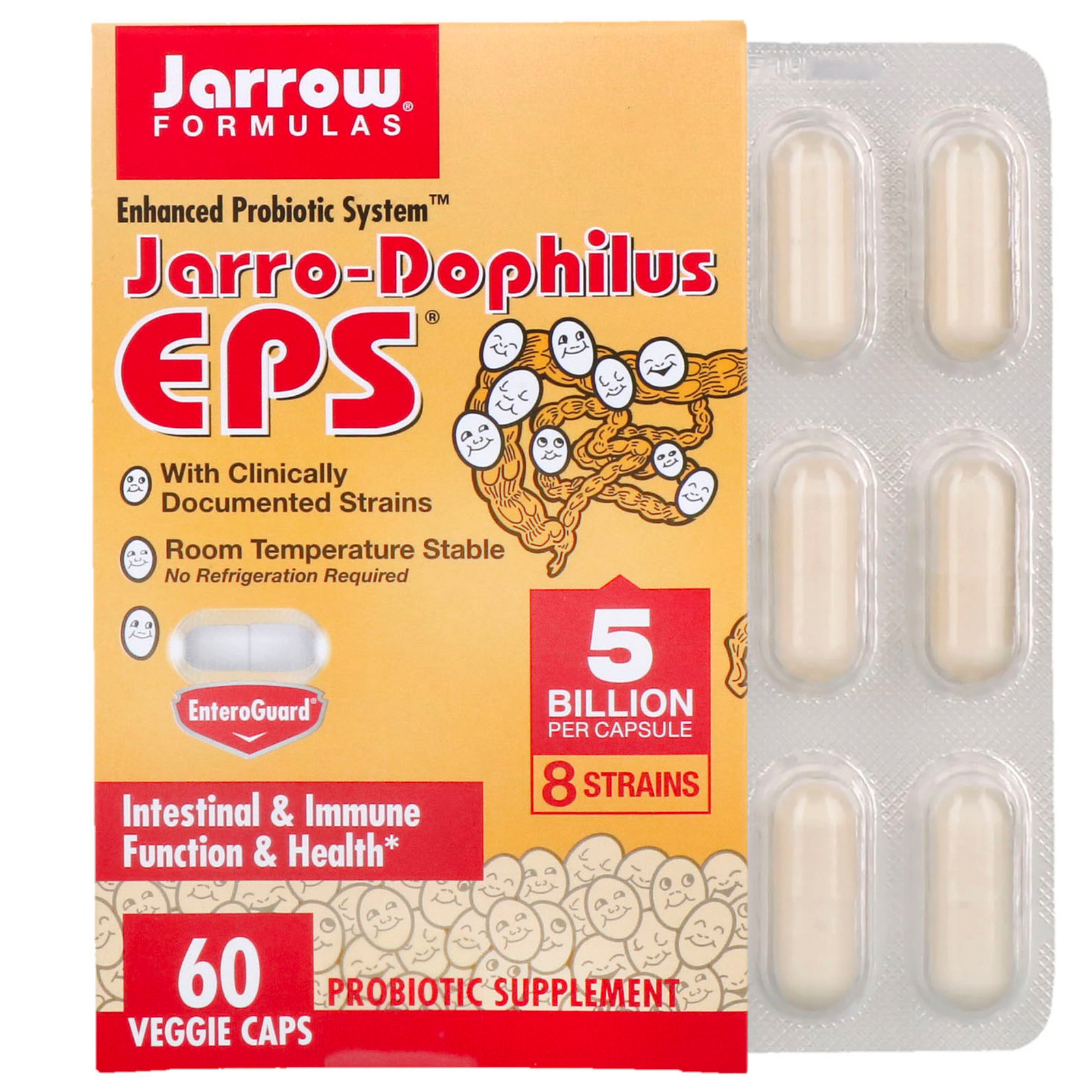 Comprar Jarrow Formulas, Jarro-Dophilus EPS, 5 Bilhões, 60 Cápsulas Vegetais