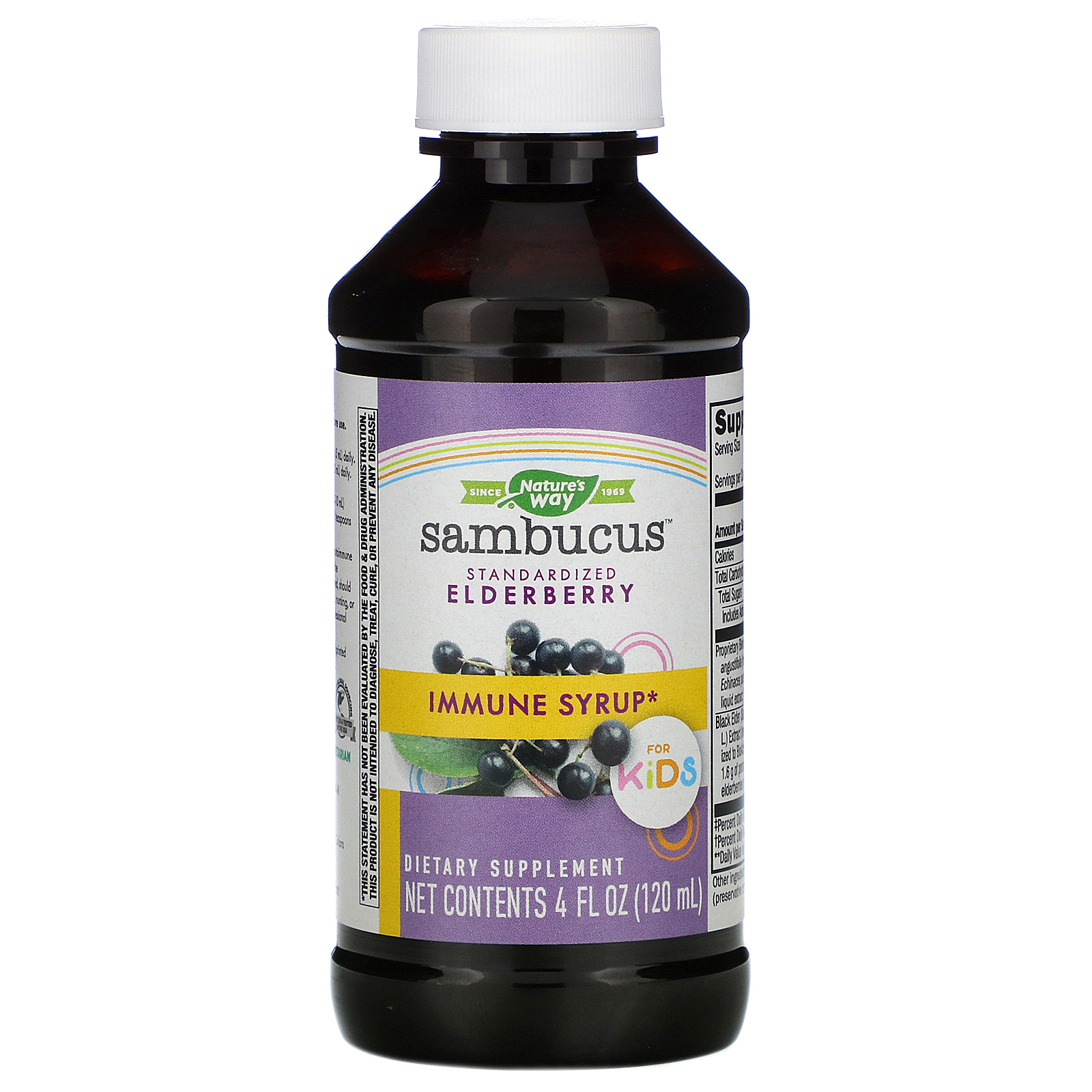 Comprar Nature's Way, Sambucus for Kids, Standardized Elderberry, Immune Syrup, 4 fl oz (120 ml) - Imagem 3