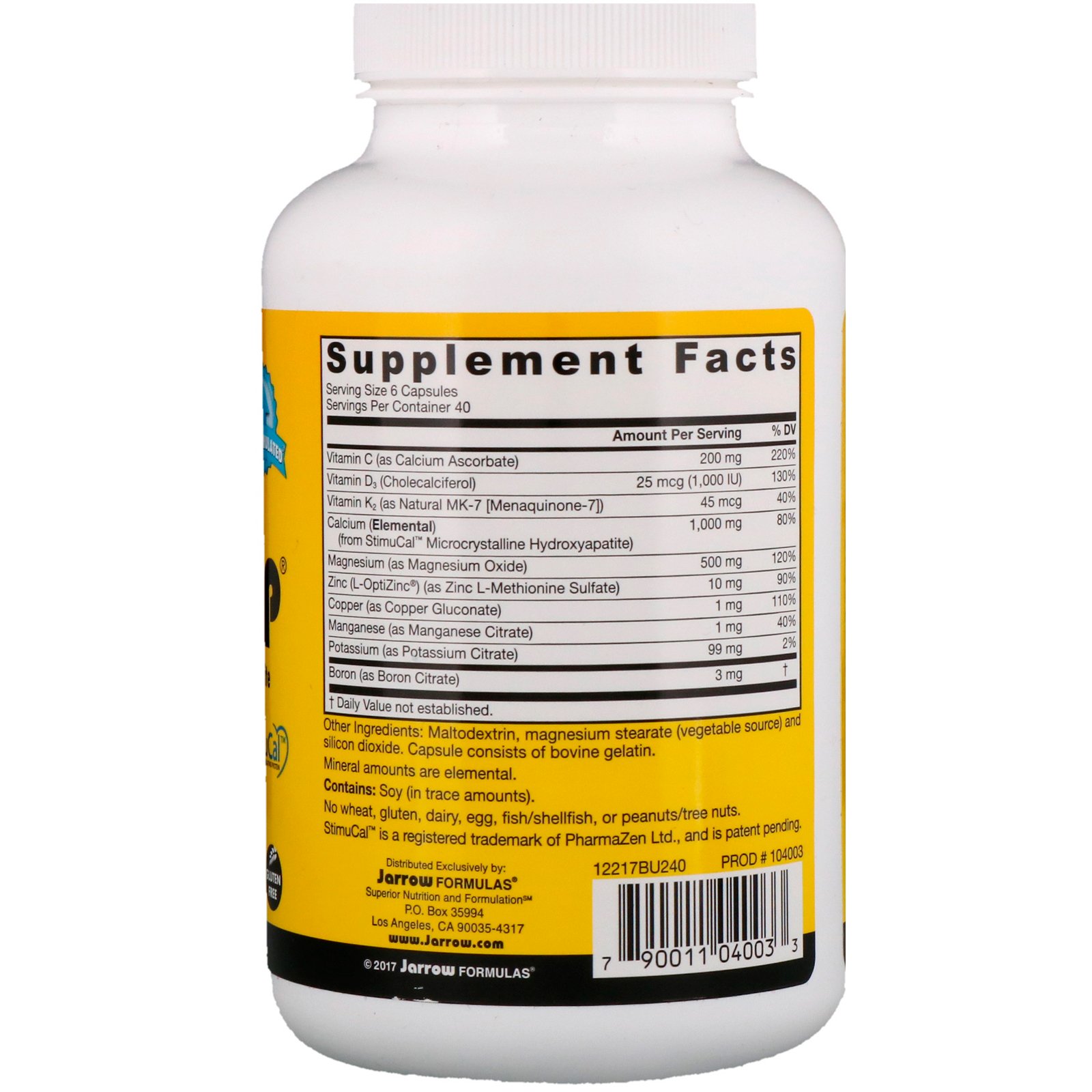 Comprar Jarrow Formulas, Bone-Up, 240 Capsules - Imagem 2