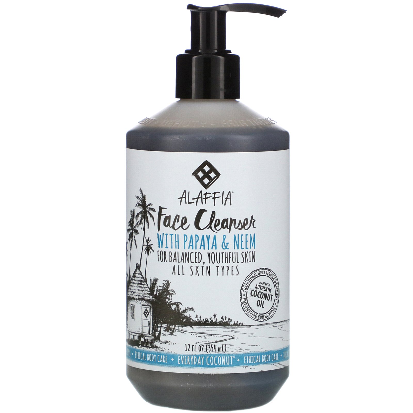 Comprar Alaffia, Everyday Coconut, Face Cleanser with Papaya & Neem, 12 fl oz (354 ml)