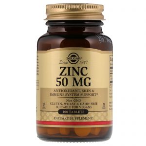 Comprar Solgar, Zinco, 50 mg, 100 comprimidos