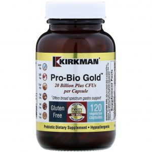 Comprar Kirkman Labs, Pro-Bio Gold, Hipoalergênico, 120 Cápsulas Vegetarianas (Ice)