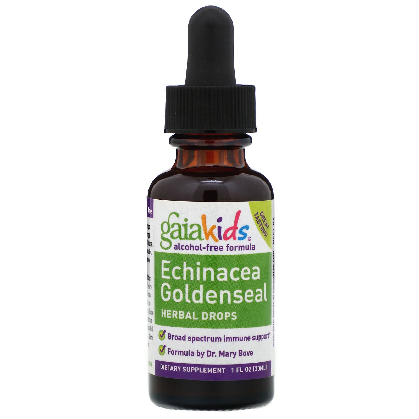 Comprar Gaia Herbs, Kids, Echinacea Goldenseal Herbal Drops, Fórmula Sem Álcool, 30 ml (1 fl oz)