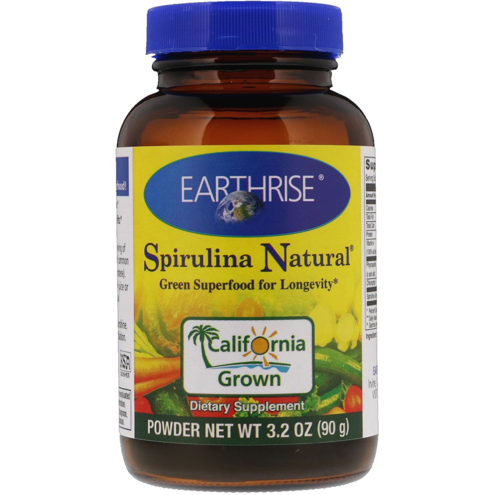 Comprar Earthrise, Pó Natural de Spirulina, 3,2 oz (90 g)