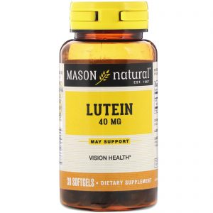 Comprar Mason Natural, Luteína, 40 mg, 30 Softgels
