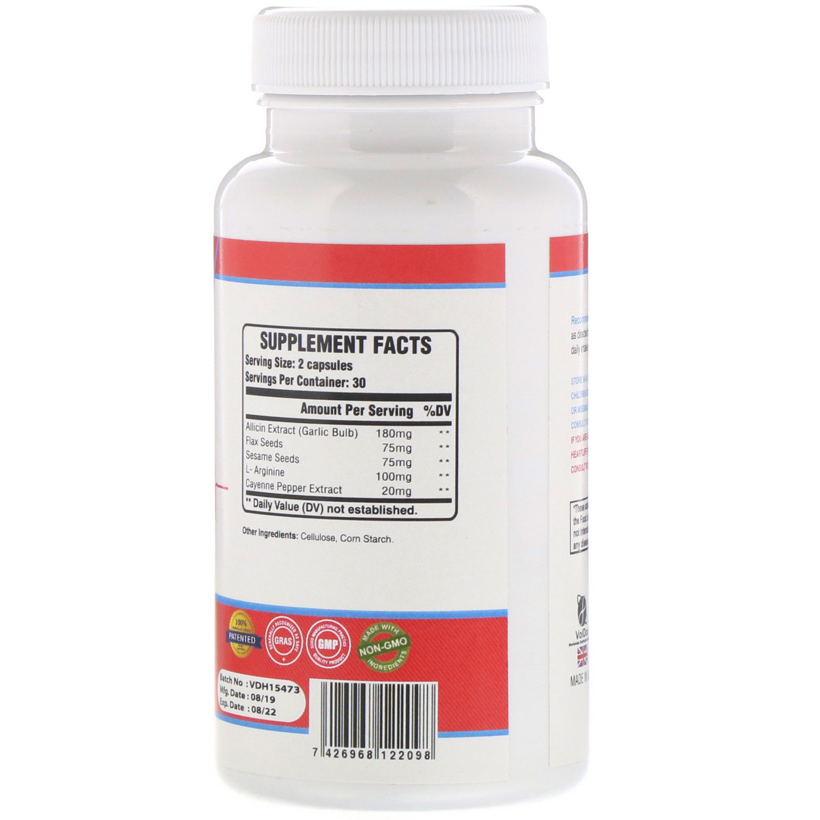 Comprar Allimax, HeartLife, Alicina, 500 mg, 60 Cápsulas Vegetarianas - Imagem 2