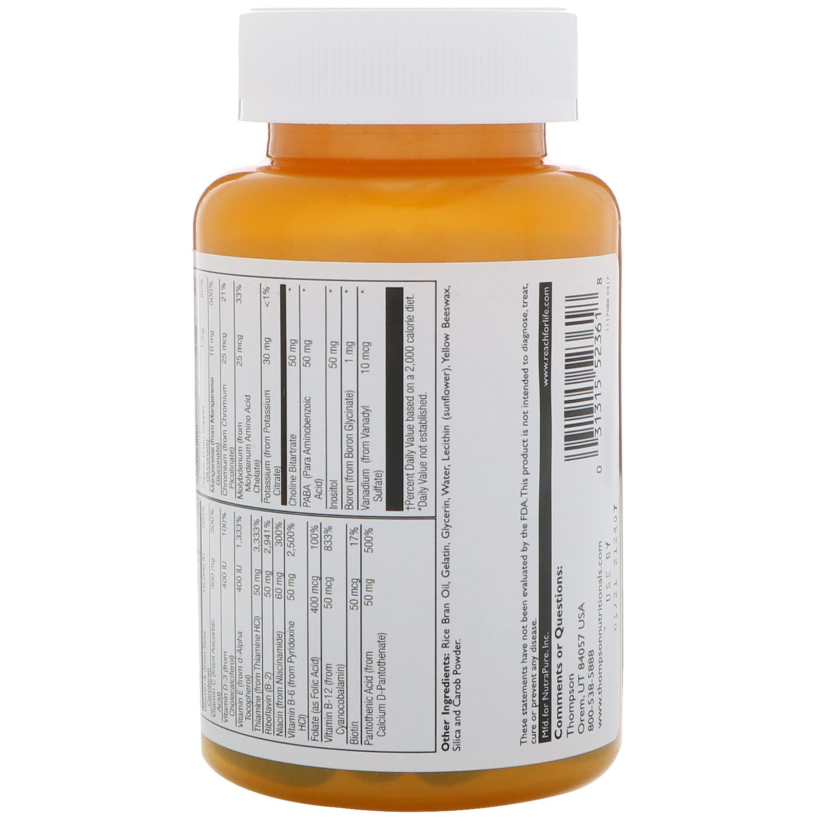 Comprar Thompson, Vitaplex Premium Soft Multi, 60 Softgels - Imagem 3