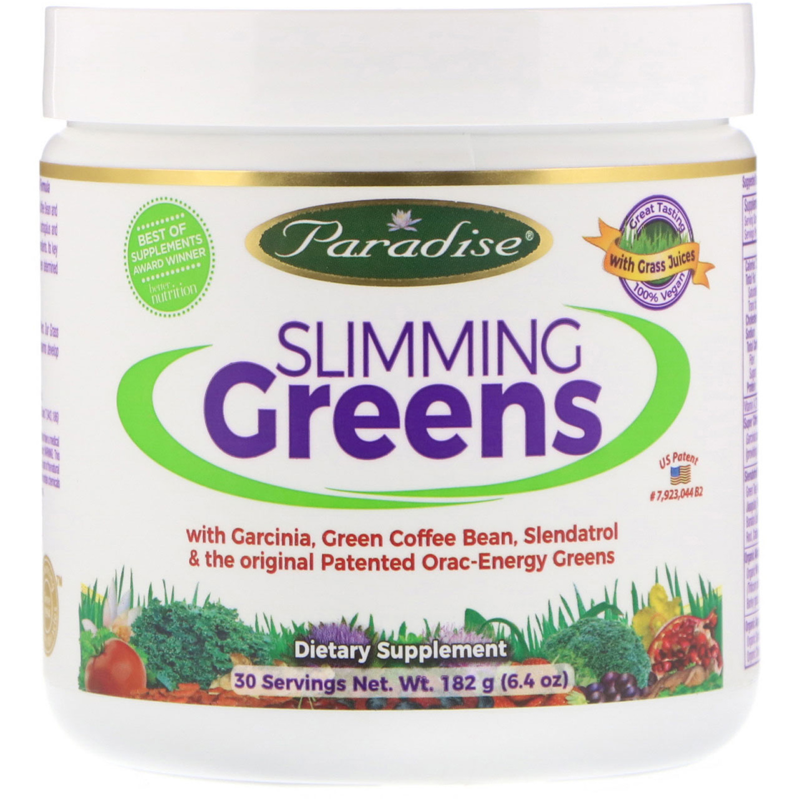 Comprar Paradise Herbs, Slimming Greens, 6.4 oz (182g)