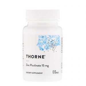 Comprar Thorne Research, Picolinato de Zinco, 15 mg, 60 Cápsulas