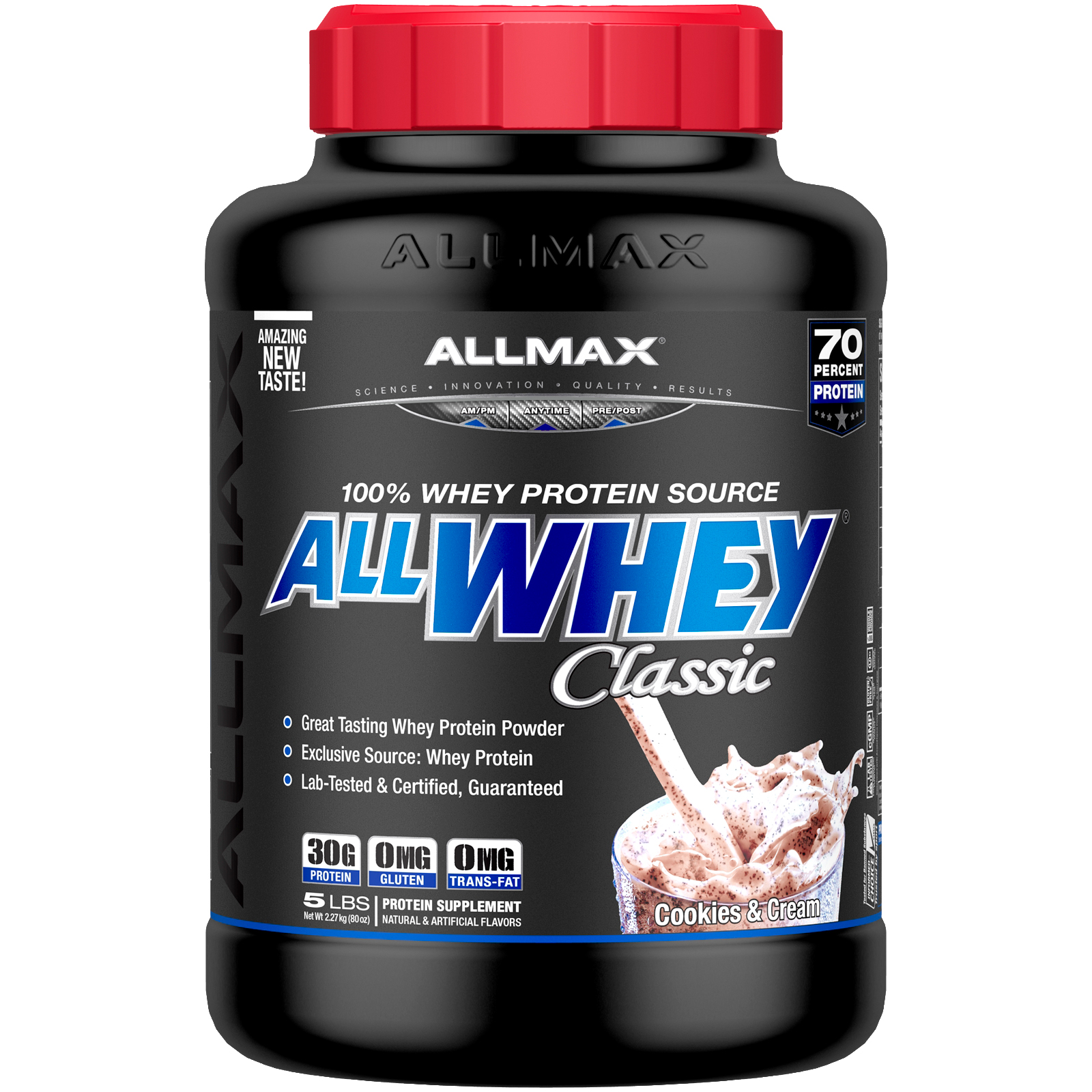 Comprar ALLMAX Nutrition, AllWhey Classic, 100% Proteína de Soro de Leite, Cookies & Cream, 5 lbs. (2,27 kg)