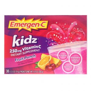 Comprar Emergen-C, Kidz, Ponche de Frutas, 30 Pacotes, 9,7 oz (276 g)
