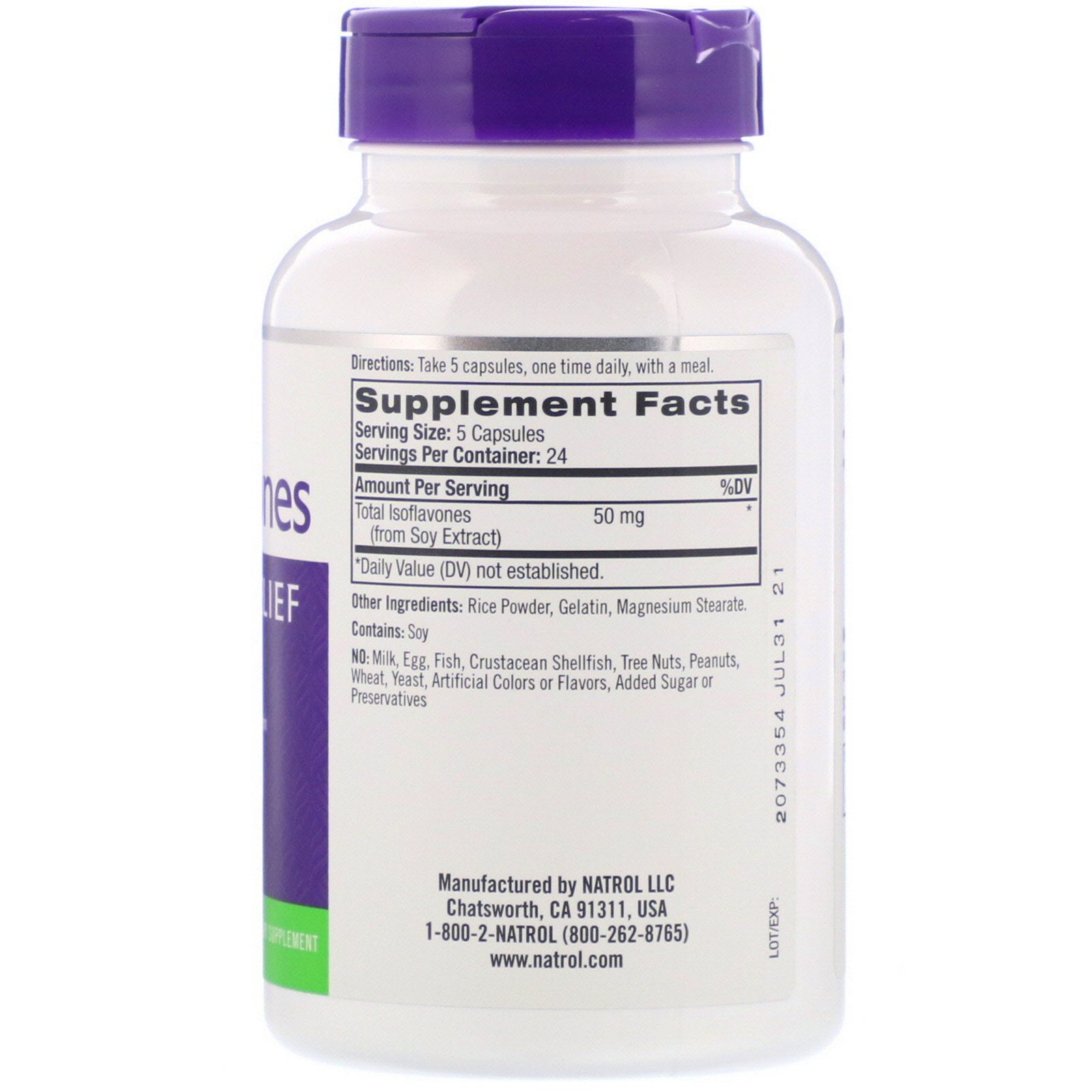Comprar Natrol, Isoflavonas de soja, 50 mg, 120 Cápsulas - Imagem 2