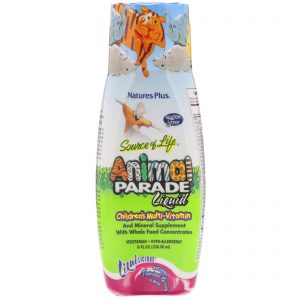 Comprar Nature's Plus, Fonte de vida, Animal Parade Líquido, multivitamínico infantil, sabor natural de frutas tropicais, 8 fl. oz (236,56 mL)