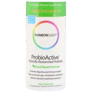 Comprar Rainbow Light, ProbioActive, Fórmula à Base de Alimentos, 90 Cápsulas de Liberação Rápida