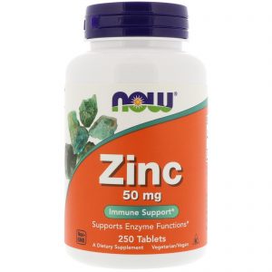 Comprar Now Foods, Zinco, 50 mg, 250 Comprimidos
