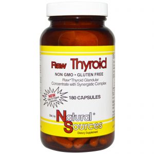 Comprar Natural Sources, Tireoide Crua, 180 Cápsulas