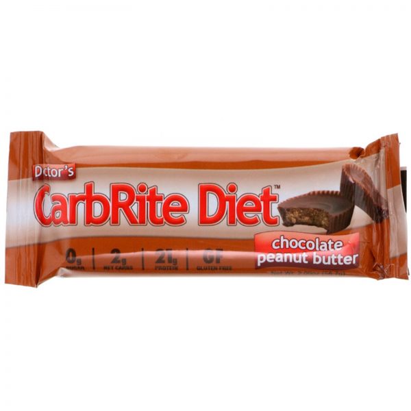 Comprar Universal Nutrition, Doctor's CarbRite Diet Bars, Chocolate Peanut Butter, 12 Bars, 2.00 oz (56.7 g) Each - Imagem 4