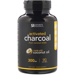 Comprar Sports Research, Activated Charcoal from Coconut Shells, 300 mg, 90 Softgels