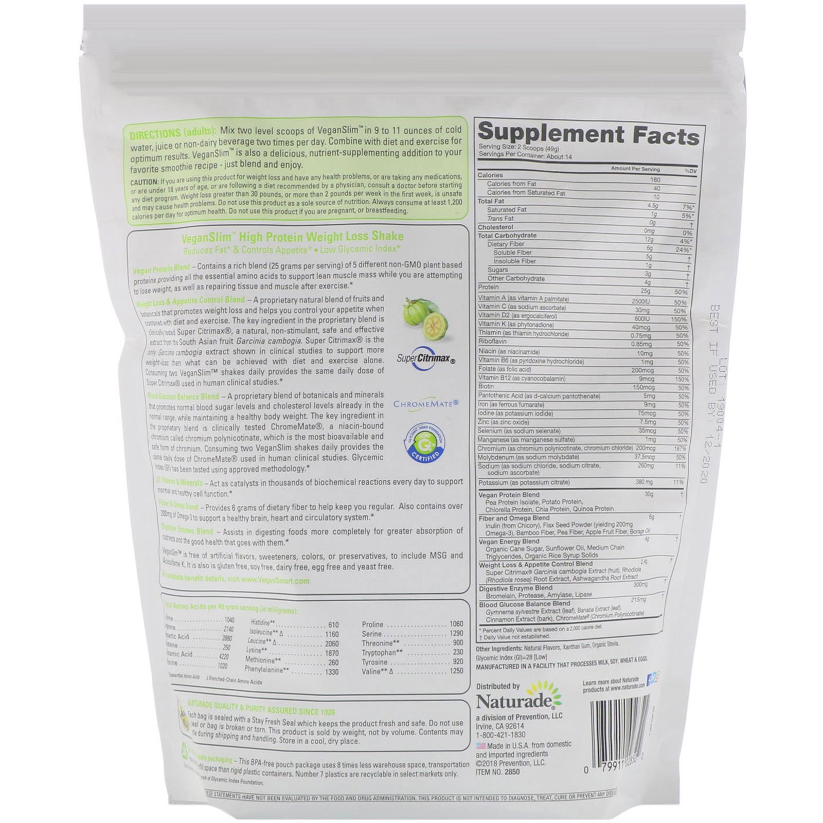 Comprar VeganSmart, Vegano Magro, Alto Teor Proteico, Shake para Perda de Peso, Baunilha, 24,2 oz (686 g) - Imagem 2