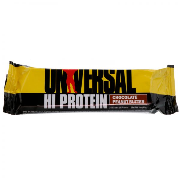 Comprar Universal Nutrition, HI Protein Bar, Chocolate Peanut Butter, 16 Bars, 3 oz (85 g) Each - Imagem 4