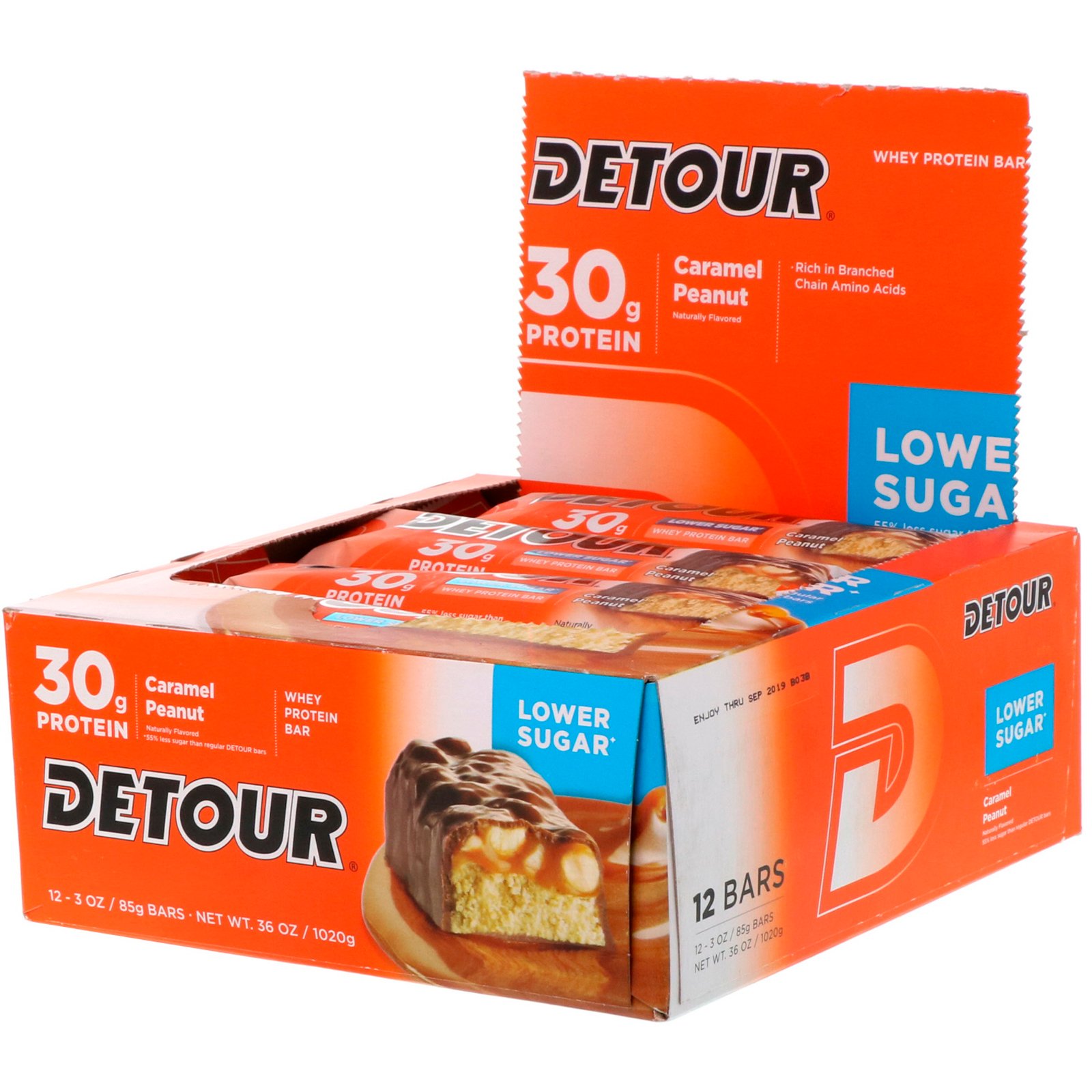 Comprar Detour, Whey Protein Bar, Caramel Peanut, 12 Bars, 3 oz (85 g) Each