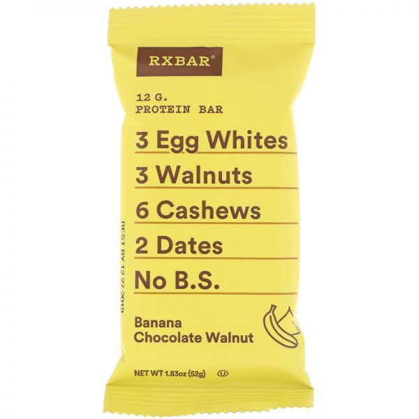 Comprar RXBAR, Barra de Proteína, Banana, Chocolate e Noz, 12 Barras, 1,83 oz (52 g) Cada - Imagem 4