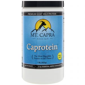 Comprar Mt. Capra, Caprotein, Proteína Premium de Leite de Cabra, Sabor Natural de Baunilha, 453 g (1 lb)