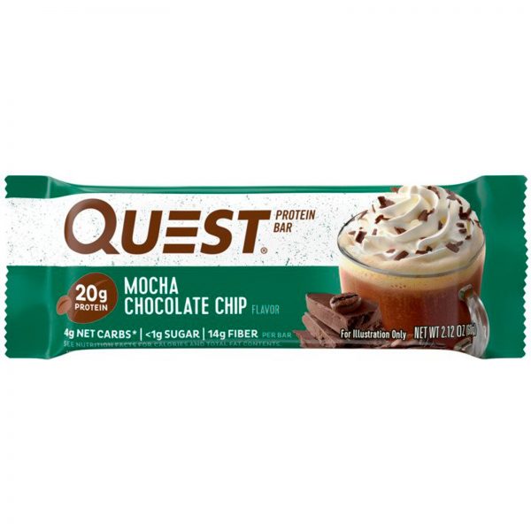 Comprar Quest Nutrition, Barra de Proteínas, Pedaços de Chocolate Mocha, 12 Barras, 60 g (2,12 oz) Cada - Imagem 4
