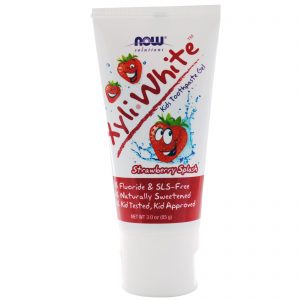 Comprar Now Foods, Solutions, XyliWhite, Gel Dental para Crianças, Splash de Morango, 85 g (3,0 oz)