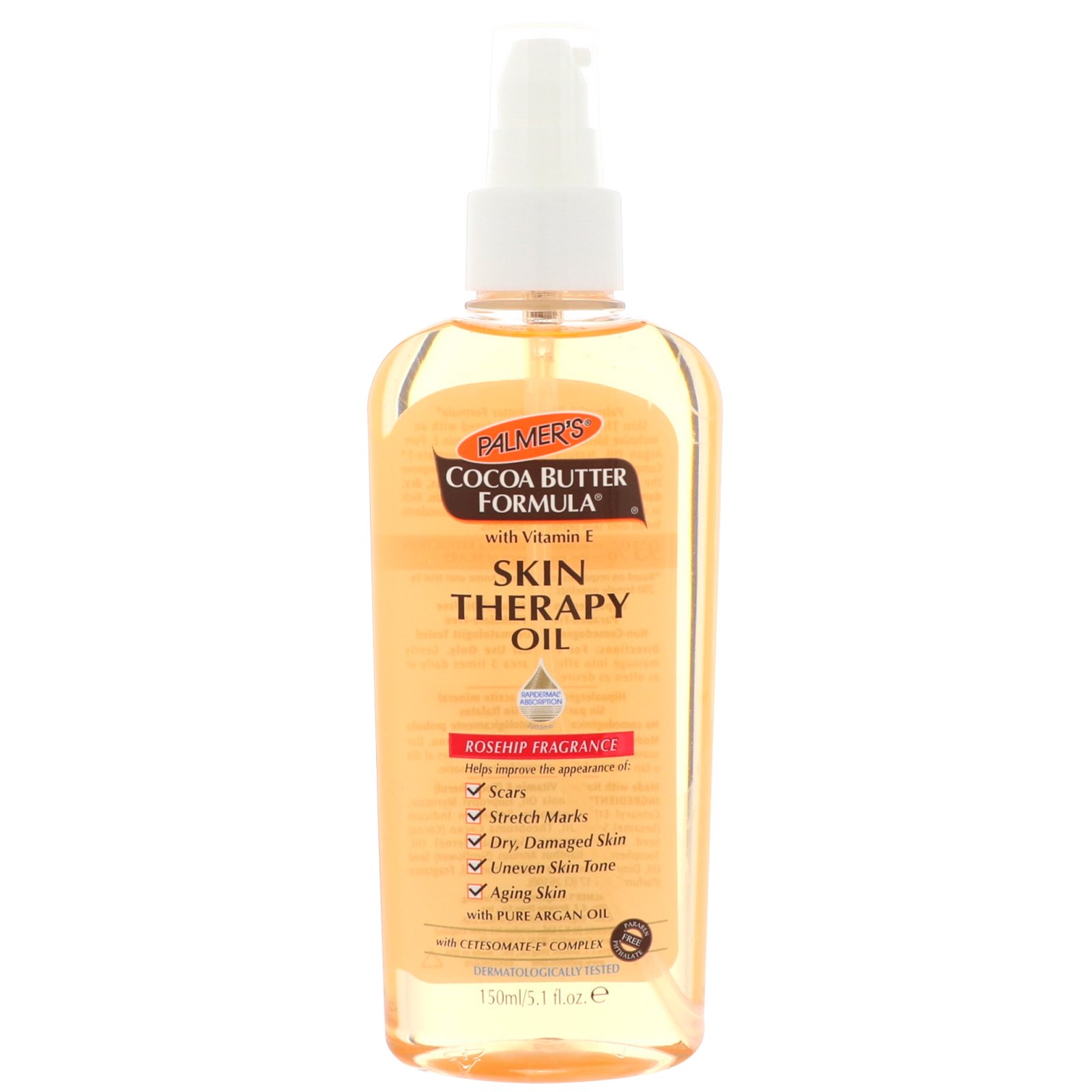 Comprar Palmer's, Fórmula De Manteiga De Cacau, Óleo De Terapia Para A Pele, Quadril De Rosa, 150ml