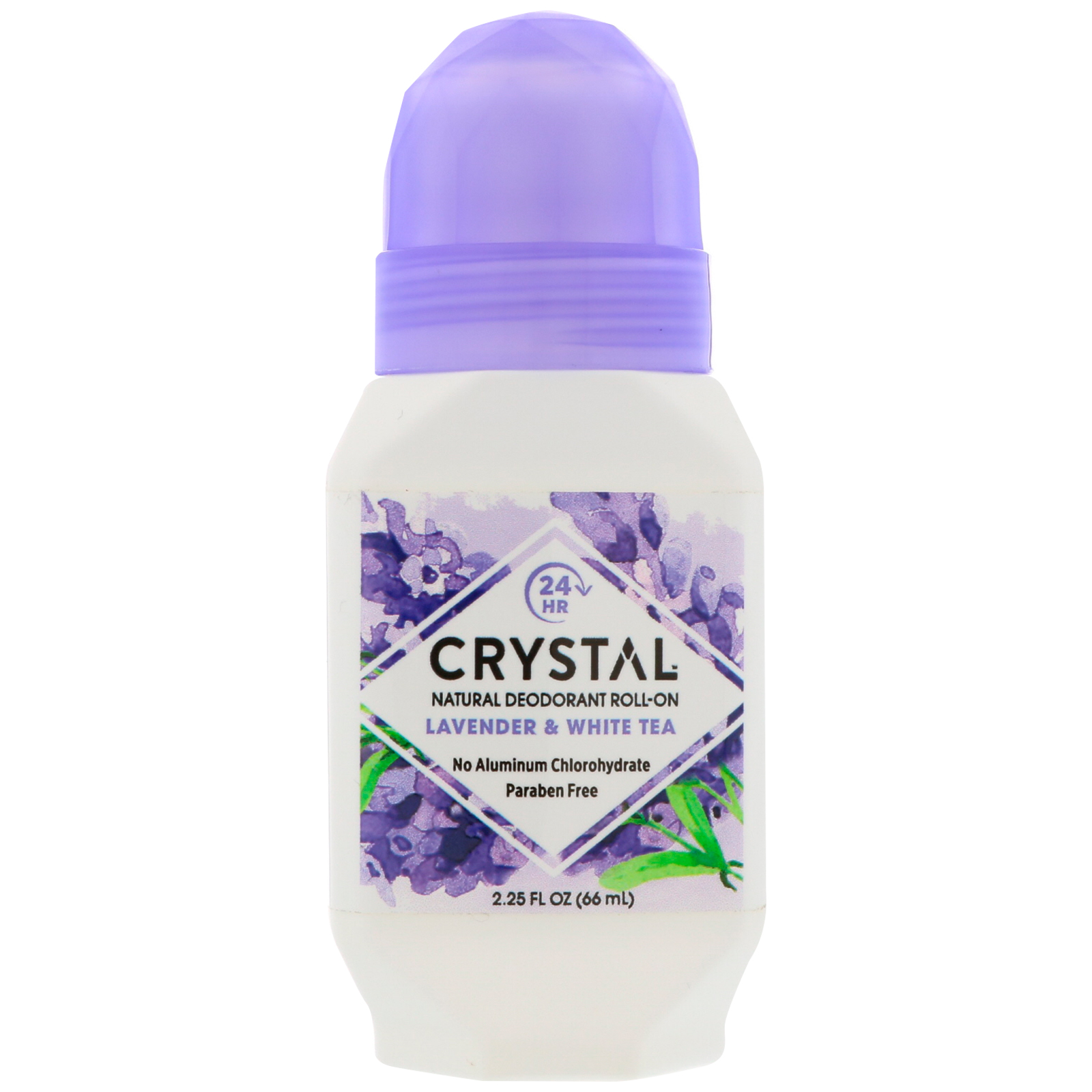 Comprar Crystal Body Deodorant, Desodorante Natural Roll-On, Lavanda e Chá Branco, 66 ml (2,25 fl oz)