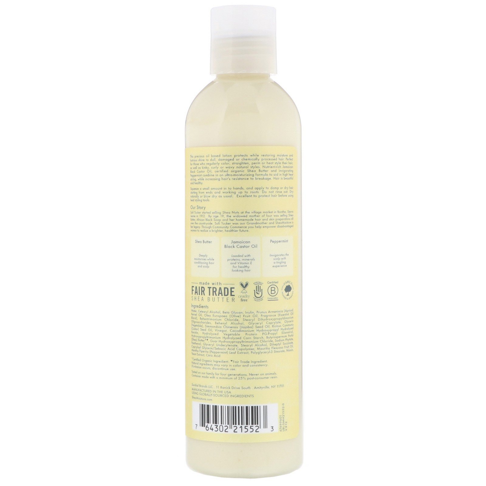 Comprar SheaMoisture, Jamaican Black Castor Oil, Strengthen & Restore Styling Lotion, 8 fl oz (237 ml) - Imagem 2