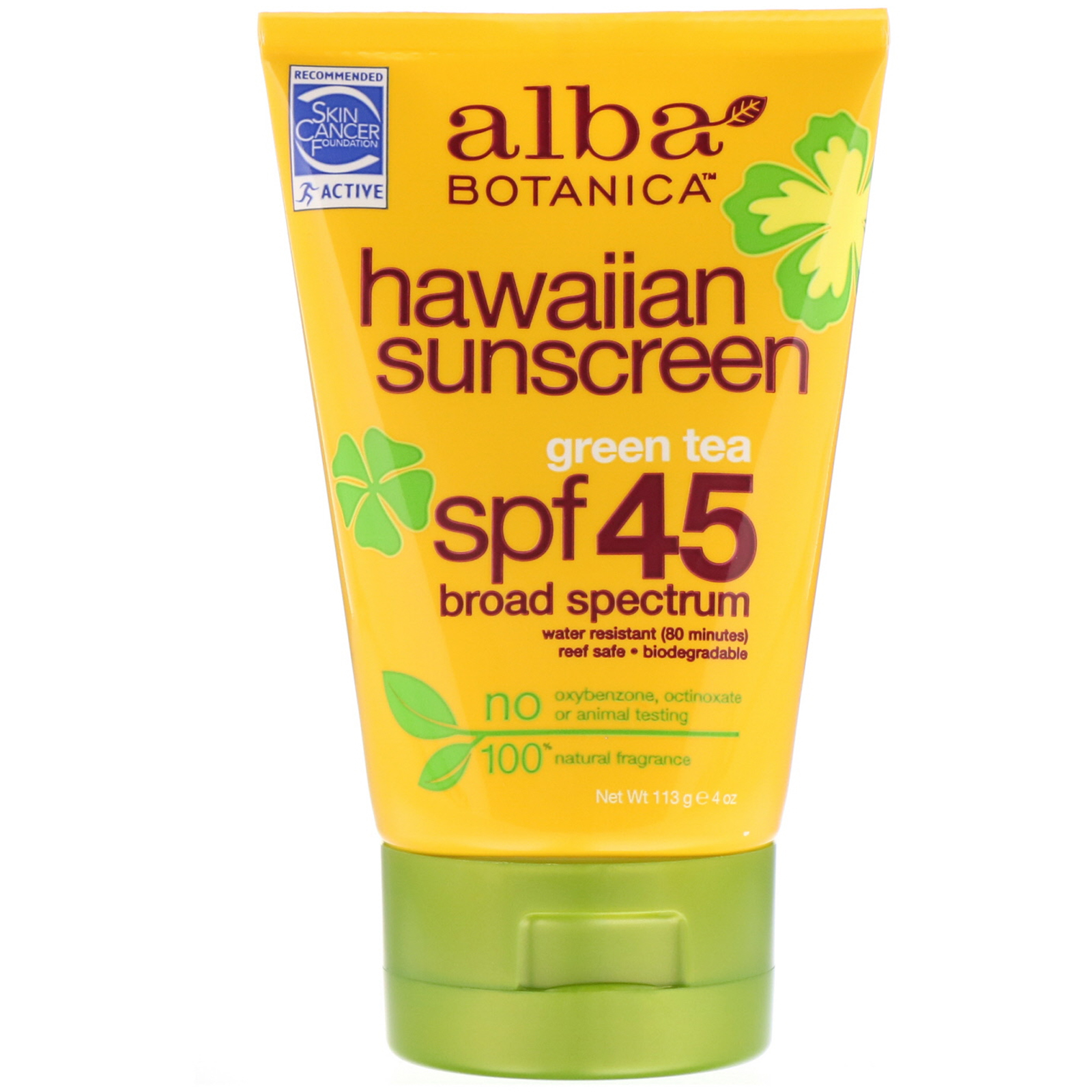 Comprar Alba Botanica, Protetor Solar Havaiano, FPS 45, 4 oz. (113 g)
