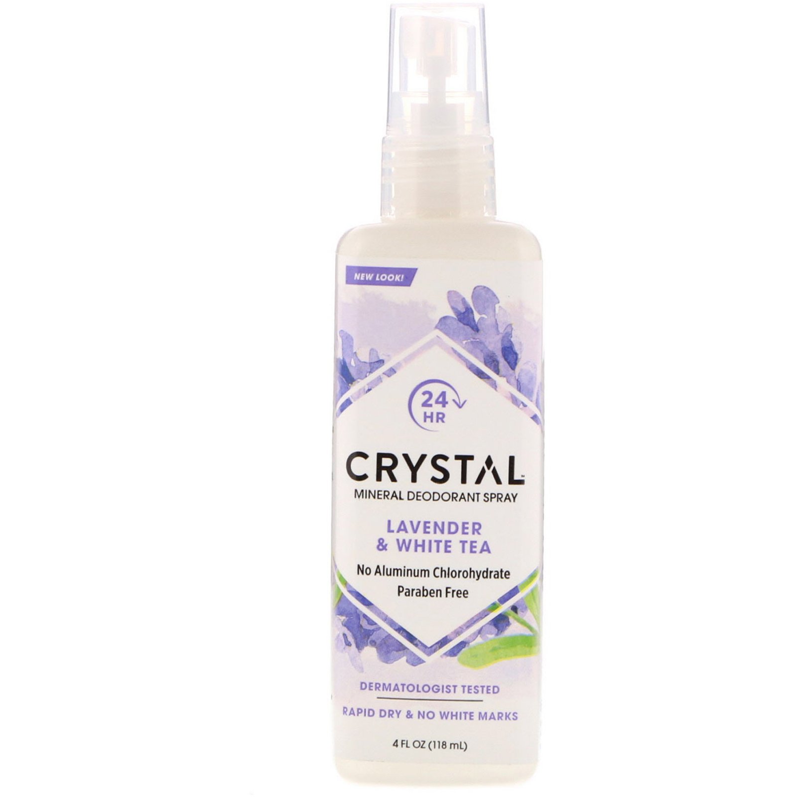 Comprar Crystal Body Deodorant, Desodorante Mineral Spray, Lavanda e Chá Branco, 4 fl oz (118 ml)