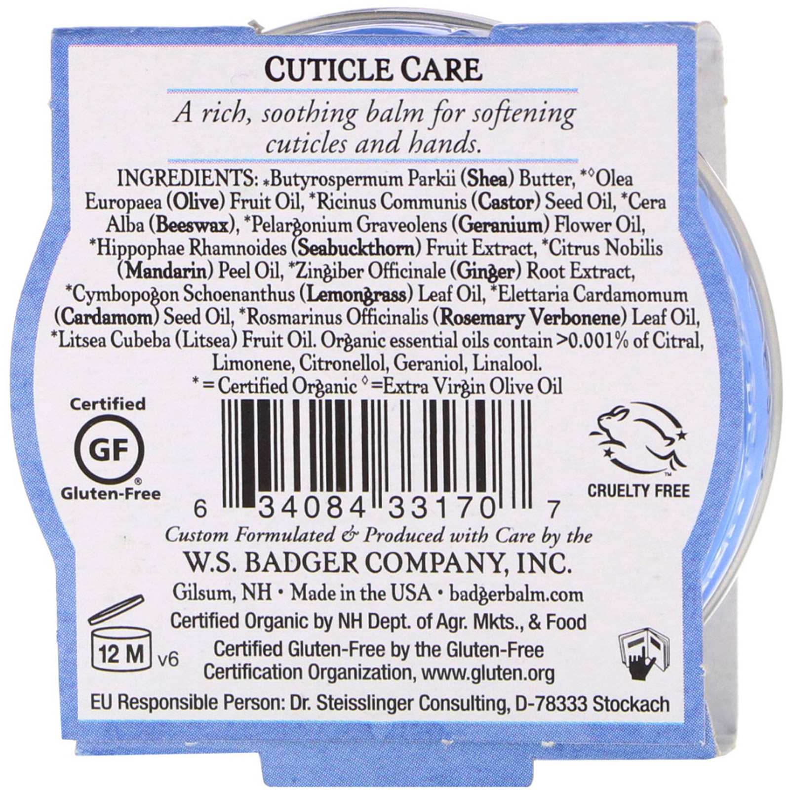 Comprar Badger Company, Tratamento Orgânico de Cutículas, Manteiga de Karité, 21 g (0,75 oz) - Imagem 2