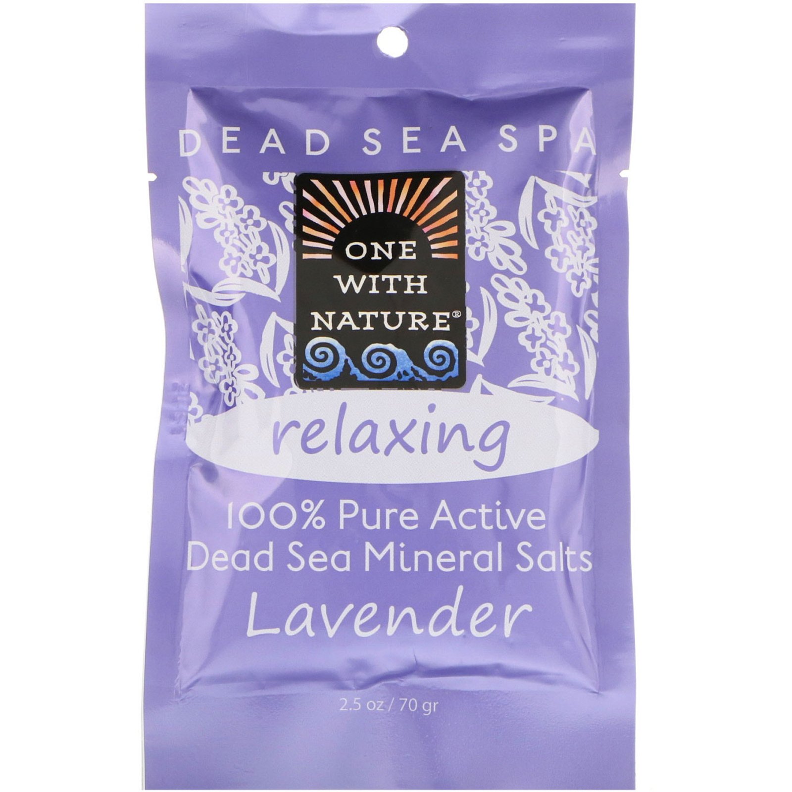Comprar One with Nature, Spa do Mar Morto, Sais Minerais, Relaxante, Lavanda, 2,5 oz (70 g)