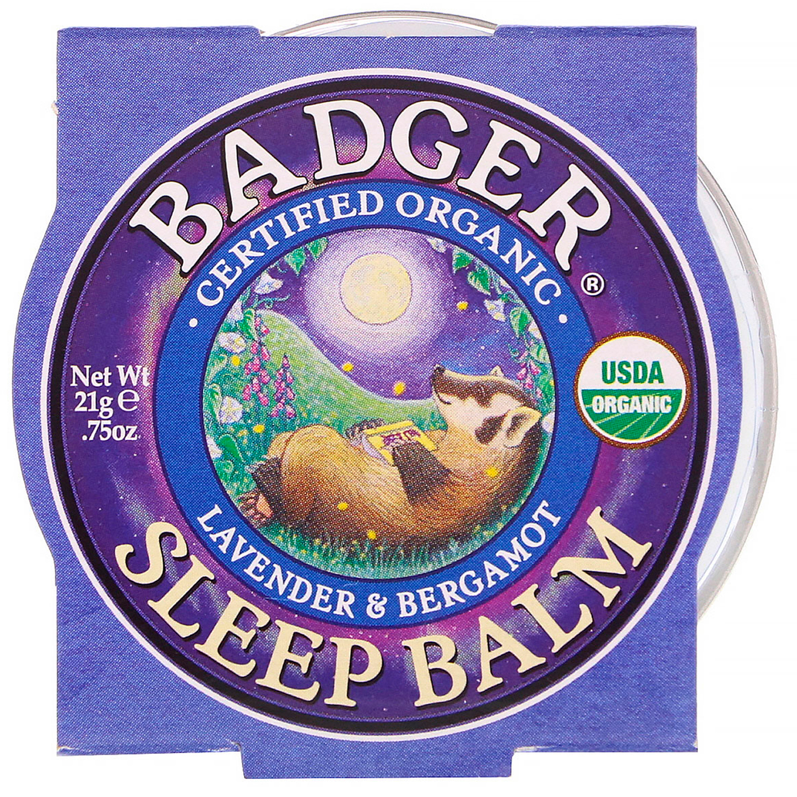 Comprar Badger Company, Bálsamo Noturno do Sono, Lavanda e Bergamota, .75 oz(21 g)