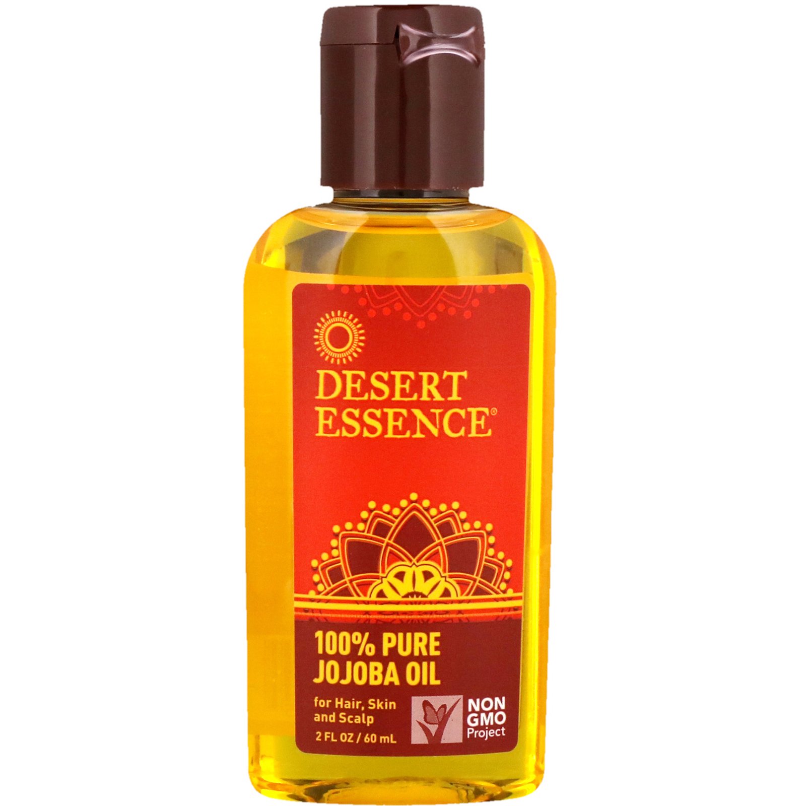 Comprar Desert Essence, Óleo de Jojoba 100% Puro, Para Cabelos, Pele e Couro Cabeludo, 60 ml (2 fl oz)