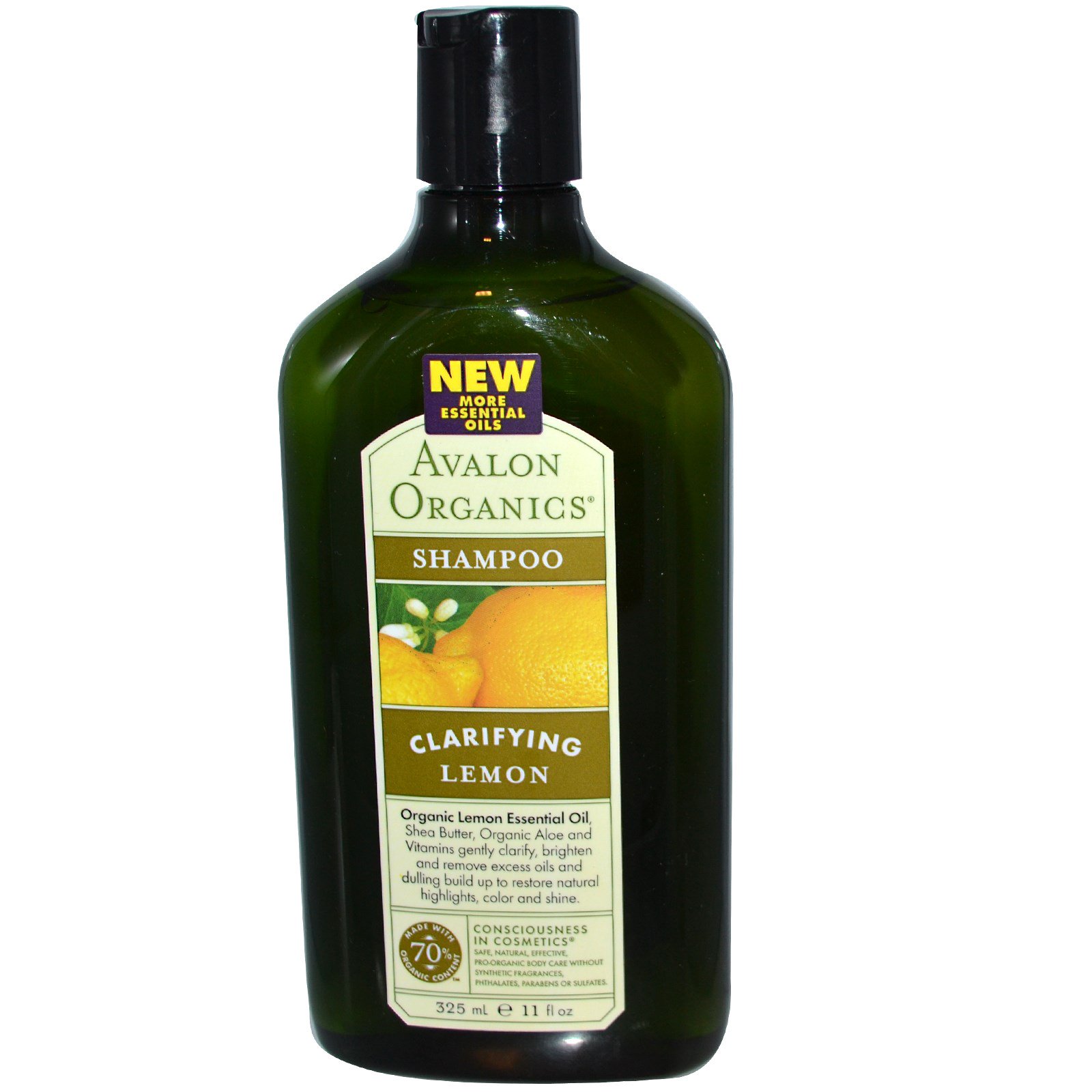 Comprar Avalon Organics, Shampoo, Limão Clarificador, 11 fl oz (325 ml)