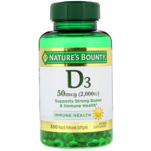 Comprar Nature's Bounty, D3, 50 mcg (2,000 IU), 350 Softgels