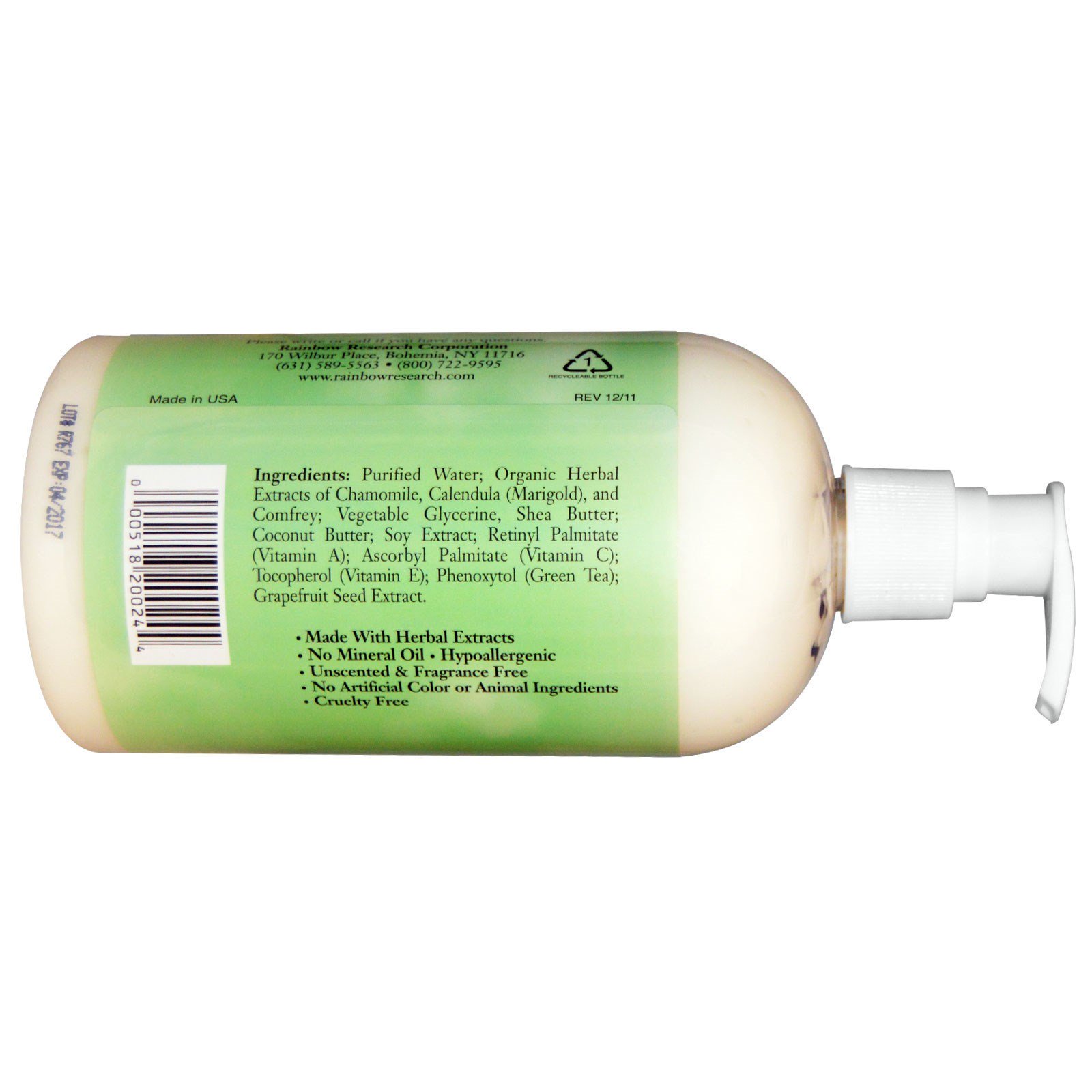Comprar Rainbow Research, Baby Oh Baby, Loção para bebês, Sem Perfume, 16 fl oz - Imagem 2