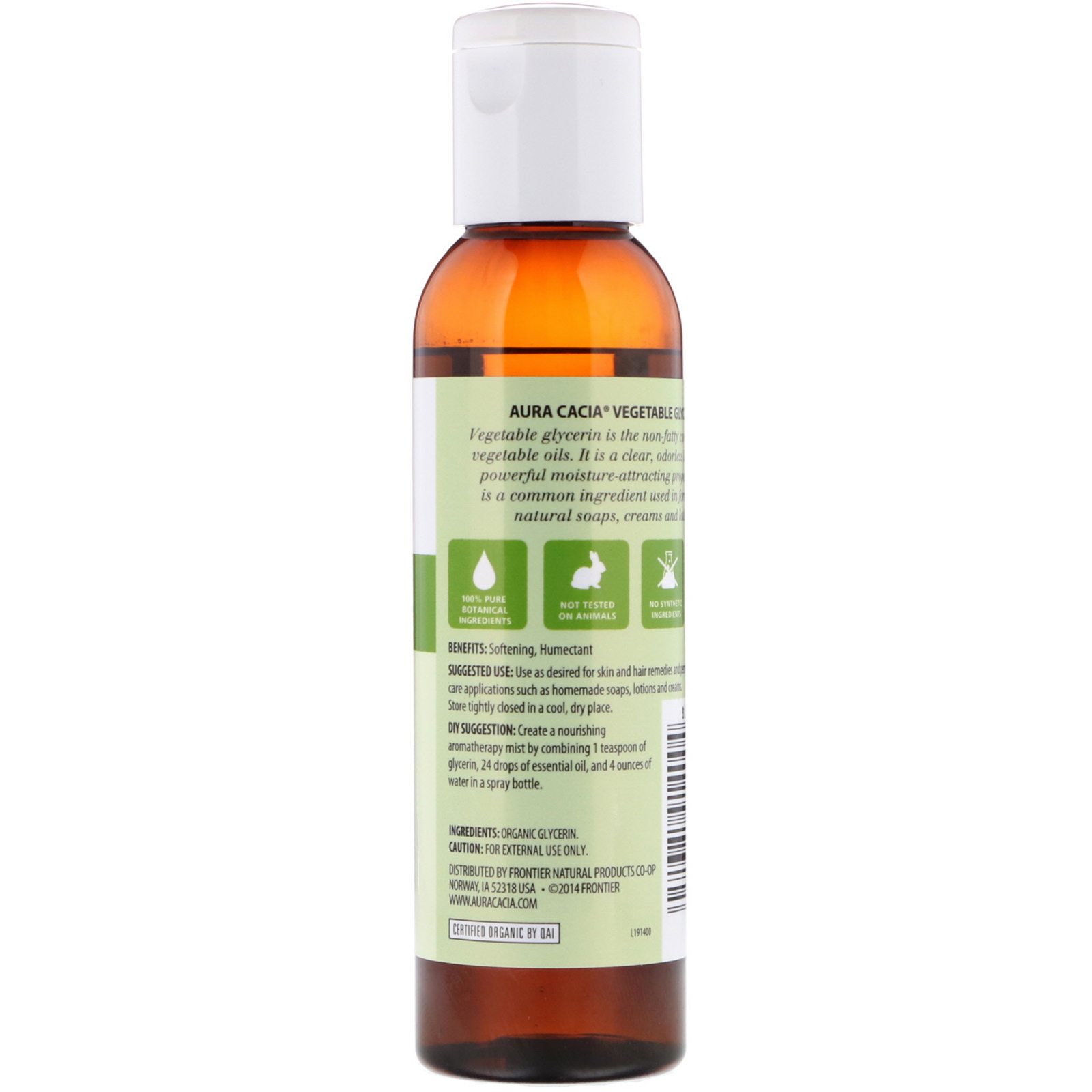 Comprar Aura Cacia, Glicerina Vegetal Orgânica para Cuidados com a Pele, 4 fl oz (118 ml) - Imagem 2