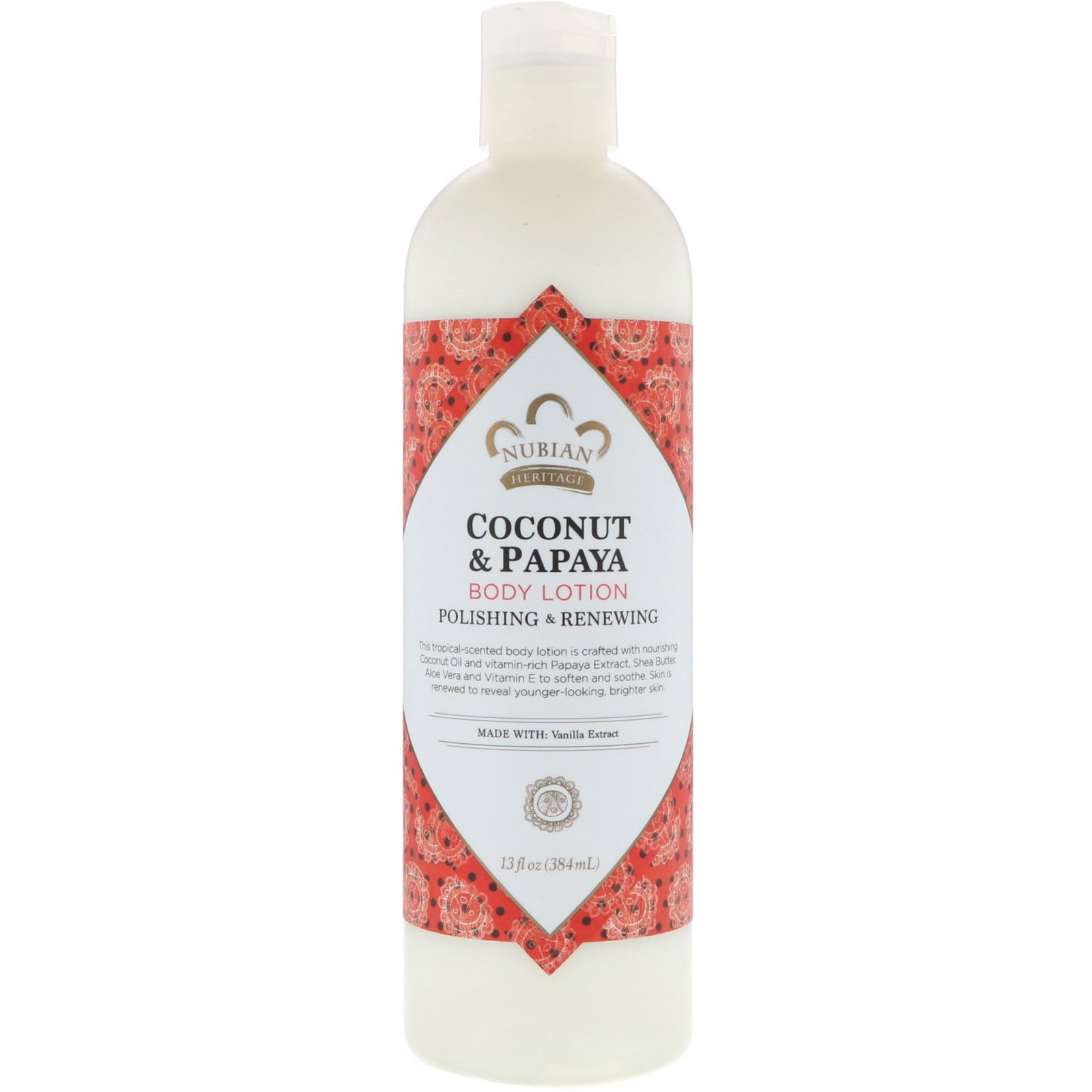 Comprar Nubian Heritage, Loção de Corpo, Coco e Mamão, 13 fl oz (384 ml)